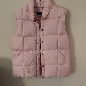 Lands' End Pale Pink Quilted Down-Style Vest